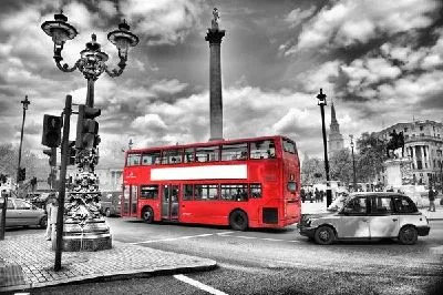 Плакат Автобус в Лондоне (Bus in London) №3