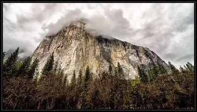 Картина Гора в облаках (Mountain in the clouds)