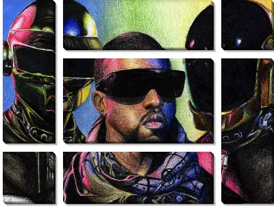 Модульная картина Дафт Панк (Daft Punk)