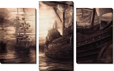 Модульная картина Корабли (The ships)
