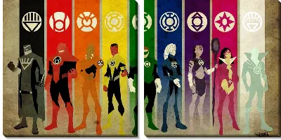 Модульная картина Герои комиксов (Heroes of comics)