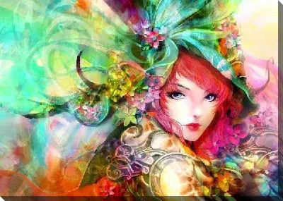 Постер Девушка в цветах (Girl in flowers) №2