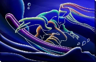 Неоновый серфер (Neon surfer)