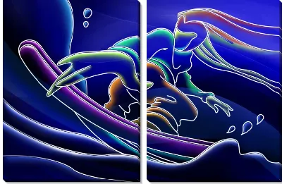 Неоновый серфер (Neon surfer)