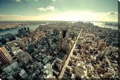 Постер Нью-Йорк с высоты птичьего полета (New York City aerial view)
