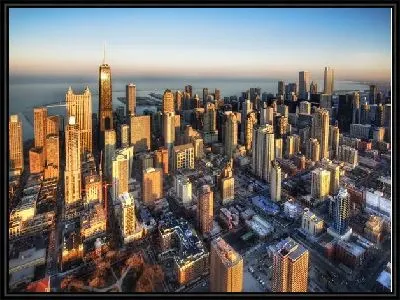 Картина Нью-Йорк с высоты птичьего полета (New York City aerial view) №2