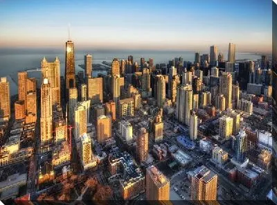 Постер Нью-Йорк с высоты птичьего полета (New York City aerial view) №2