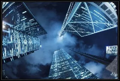 Картина Ночные небоскребы (Night skyscrapers)