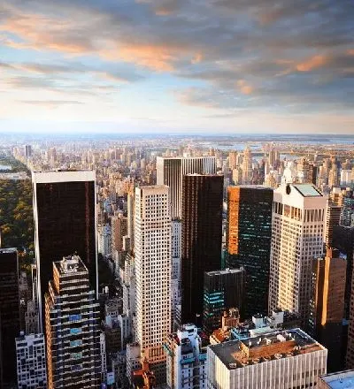 Плакат Нью-Йорк с высоты птичьего полета (New York City aerial view) №3