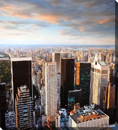 Постер Нью-Йорк с высоты птичьего полета (New York City aerial view) №3