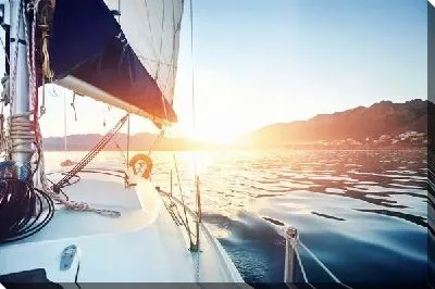 Постер Яхта на рассвете (Yacht at dawn) №2