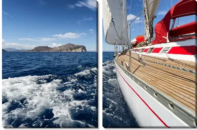 Модульная картина Яхта в море (Yacht in the sea) №4