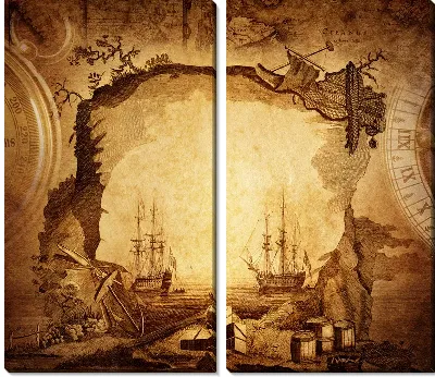 Модульная картина Карта (Map) №20