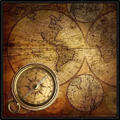 Картина Карта и компас (Map and compass) №11