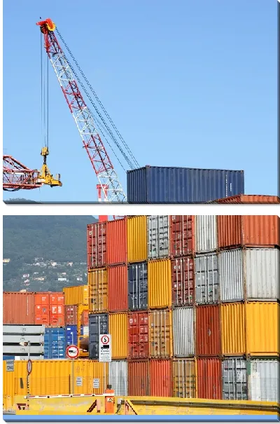 Модульная картина Погрузка контейнеров