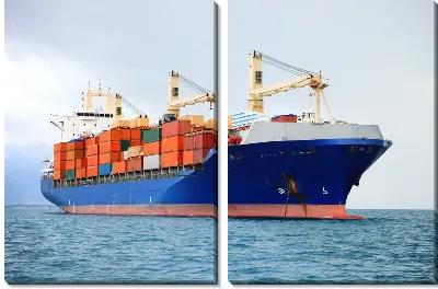 Модульная картина Контейнеровоз №5