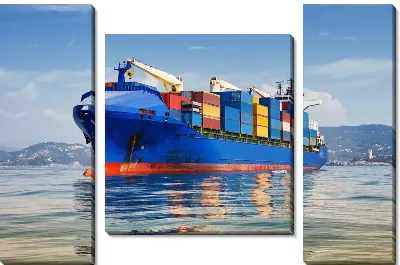 Модульная картина Контейнеровоз №7