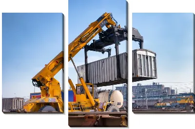 Модульная картина Погрузка контейнеров №4