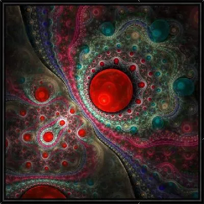 Картина Фрактал красный