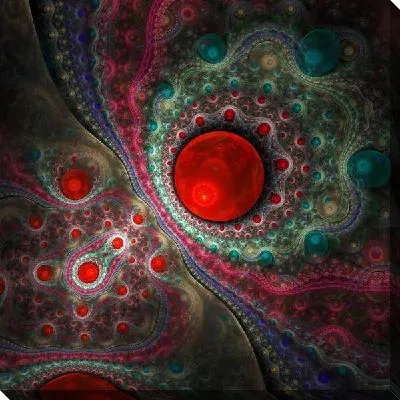 Постер Фрактал красный