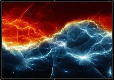 Фрактал красно-синий