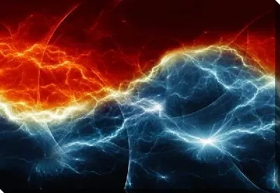 Фрактал красно-синий