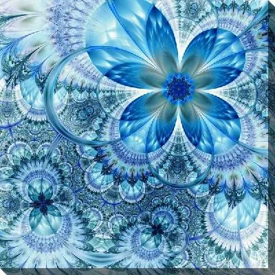 Постер Фрактал холодные вихри