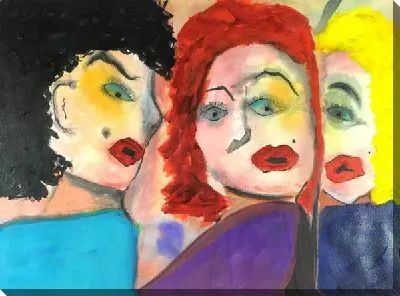 Картина маслом Тройной женский портрет