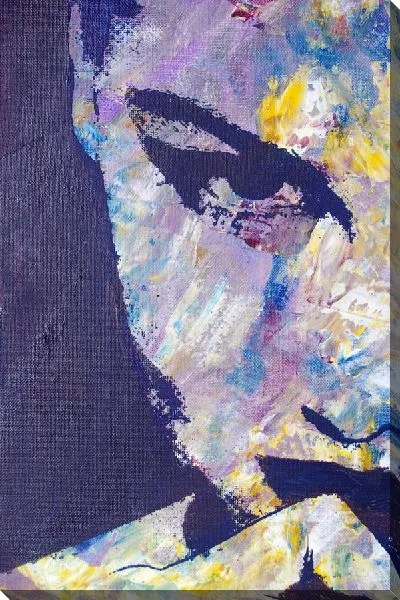 Картина маслом Девушка в фиолетовых тонах