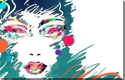 Картина маслом Женский поп-арт портрет