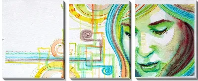 Модульная картина Портрет девушки №8