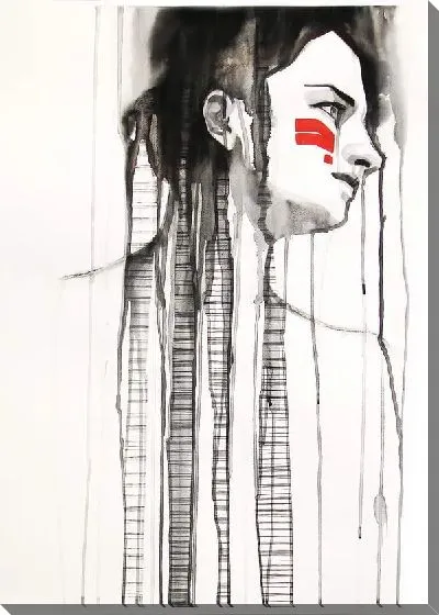 Картина маслом Рисунок девушки №3