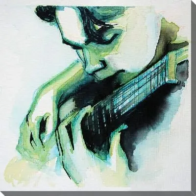 Картина маслом Игра на гитаре