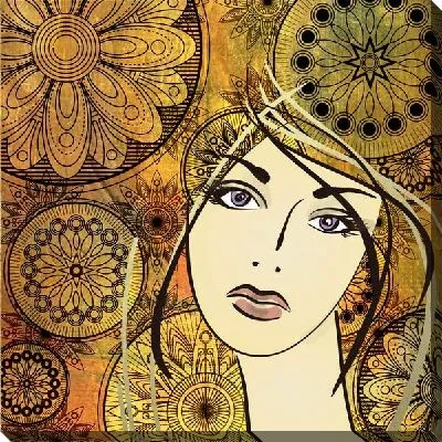 Картина маслом Рисунок девушки №10