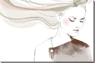 Картина маслом Рисунок девушки №12