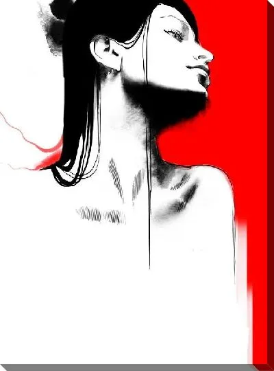 Картина маслом Рисунок девушки №16