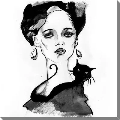 Картина маслом Рисунок девушки №18