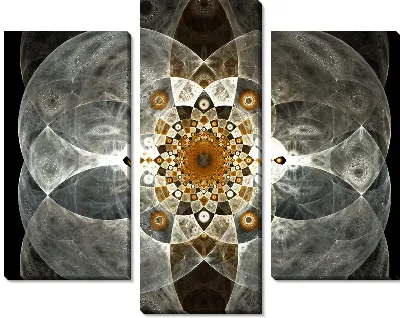 Модульная картина Фрактал мозайка