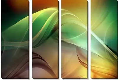 Модульная картина Фрактал перо