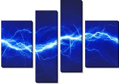 Модульная картина Фрактал молния