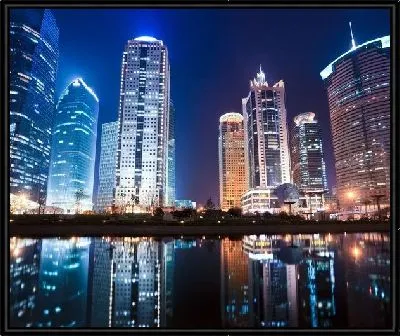 Картина Ночной Шанхай