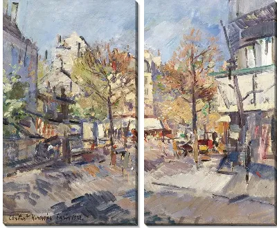 Картина Осень в Париже