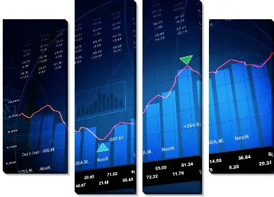 Модульная картина Биржа
