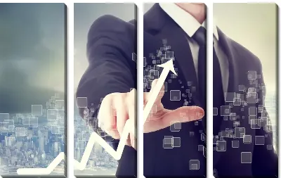 Модульная картина Рост финансов №2