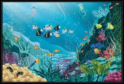 Картина Детская — морские животные