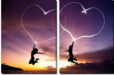 Модульная картина Любовь в прыжке