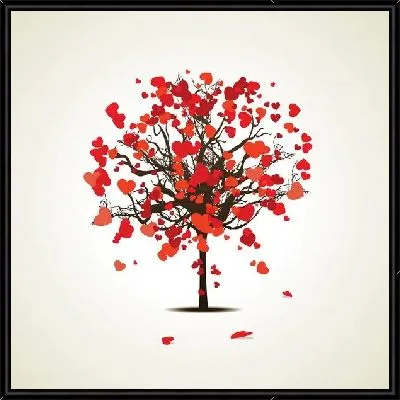 Картина Дерево с валентинками