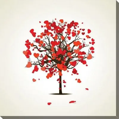 Постер Дерево с валентинками