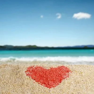 Плакат Сердце-валентинка на песке