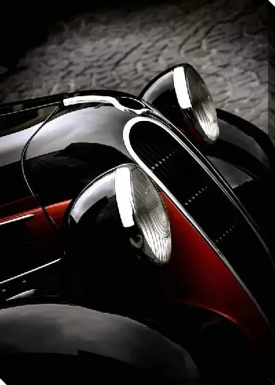 Постер Фары ретро автомобиля